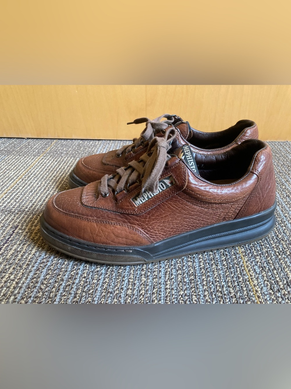 Mephisto Match Desert Brown Leather Sneakers - Picture 5 of 11
